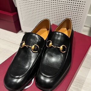 Gucci Black Leather Loafers